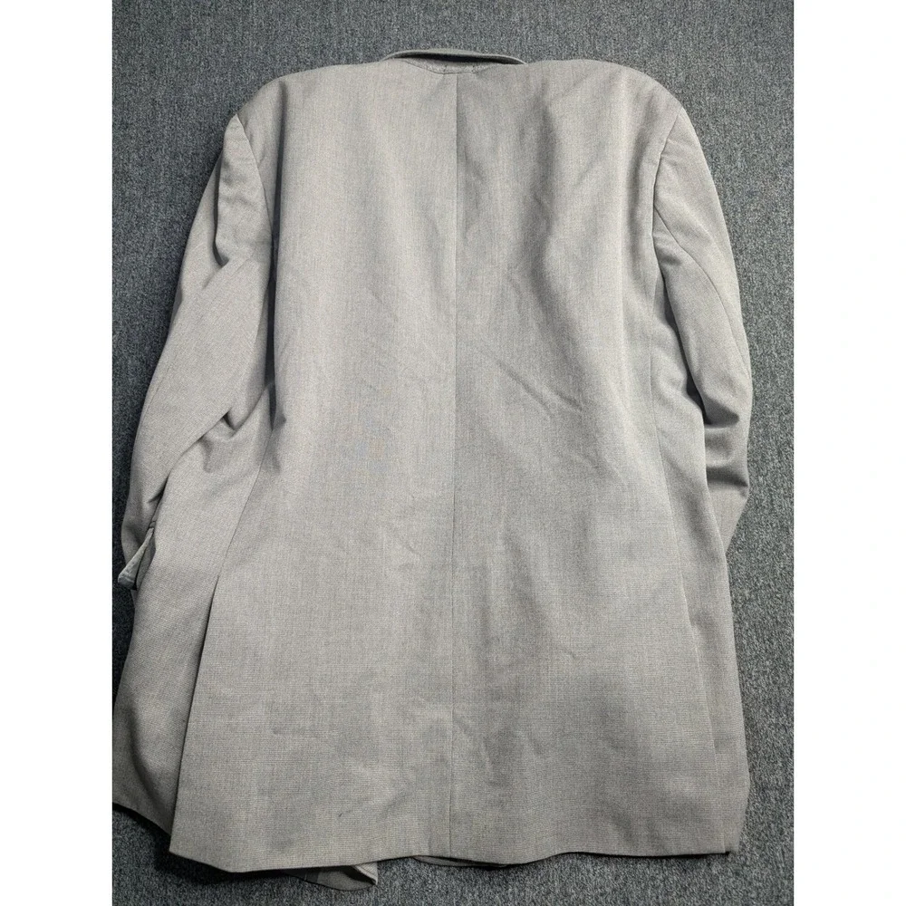 J. Ferrar Mens Slim Fit Blazer Light Gray Textured 2-Button Sport Coat 46‎ Reg